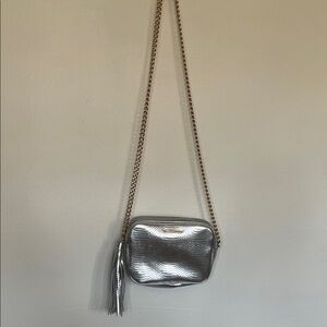 Victoria's Secret Metallic Crossbody Bag with Gold Chain